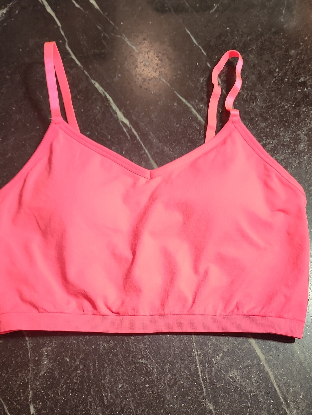 Women's Coral Pink Bralette Padded Adjustable Straps M/L
